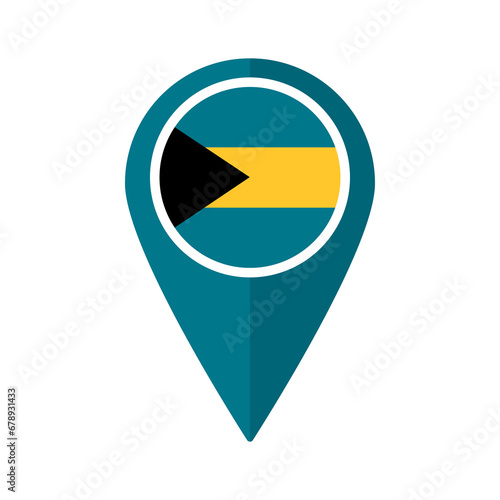 Flag of Bahamas flag on map pinpoint icon isolated blue color Free Download Flag of Bahamas flag on map pinpoint icon isolated blue color - GFXLoad