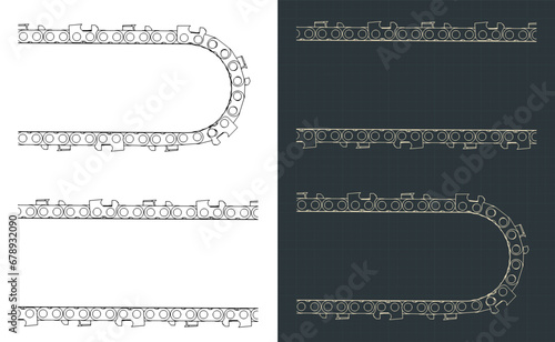 Chainsaw chain blueprints