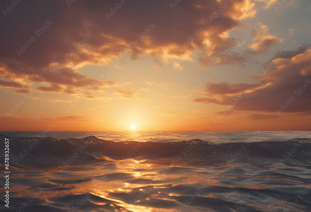 Obraz premium Sunset over the ocean. 