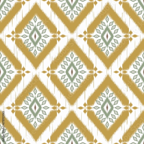 Classic African Ikat paisley embroidery and mix Thai knitted embroidery.geometric ethnic oriental seamless pattern traditional , graphic texture art background for your design