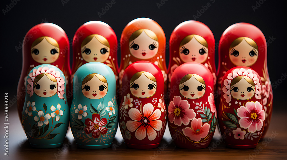 Stunning AI-Generated Matryoshka Dolls. Generative ai. Stunning AI-Generated Matryoshka Dolls. Generative ai.