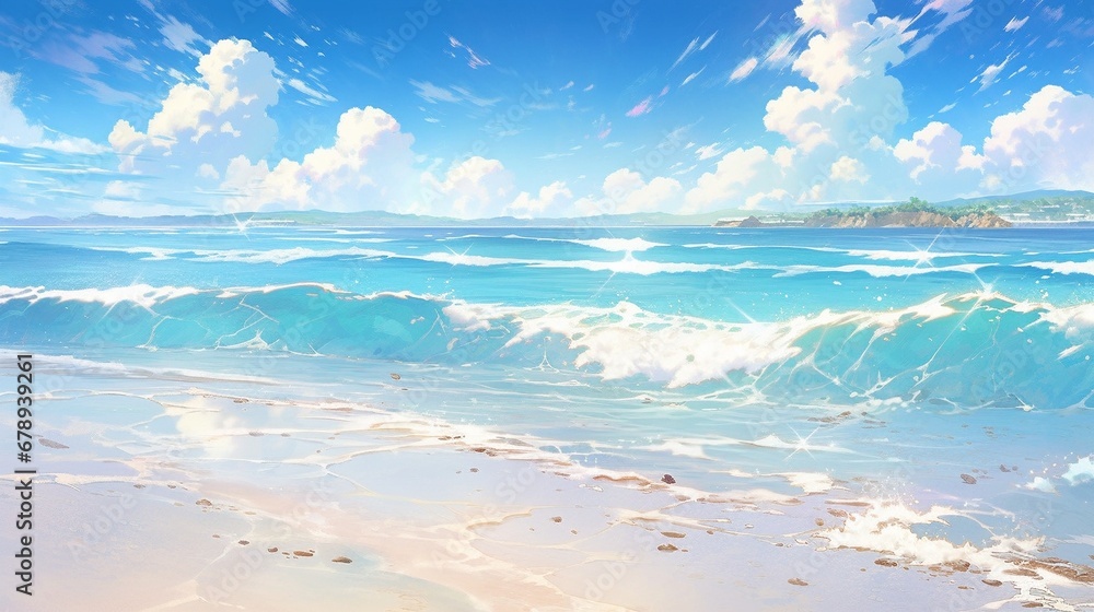 ［AI生成画像］綺麗な砂浜、南国12