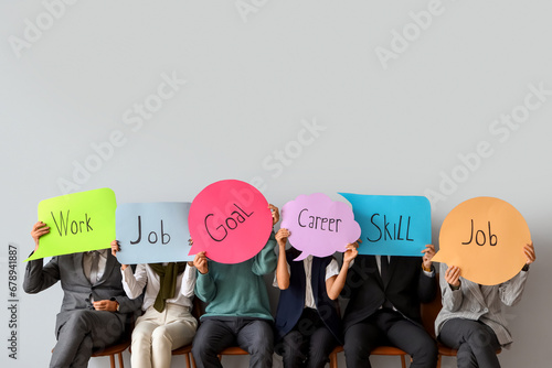 Business people holding spe...