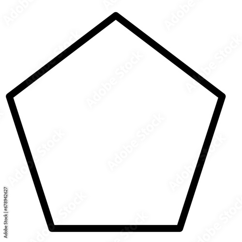 Pentagon outlined geometric shape icon  photo