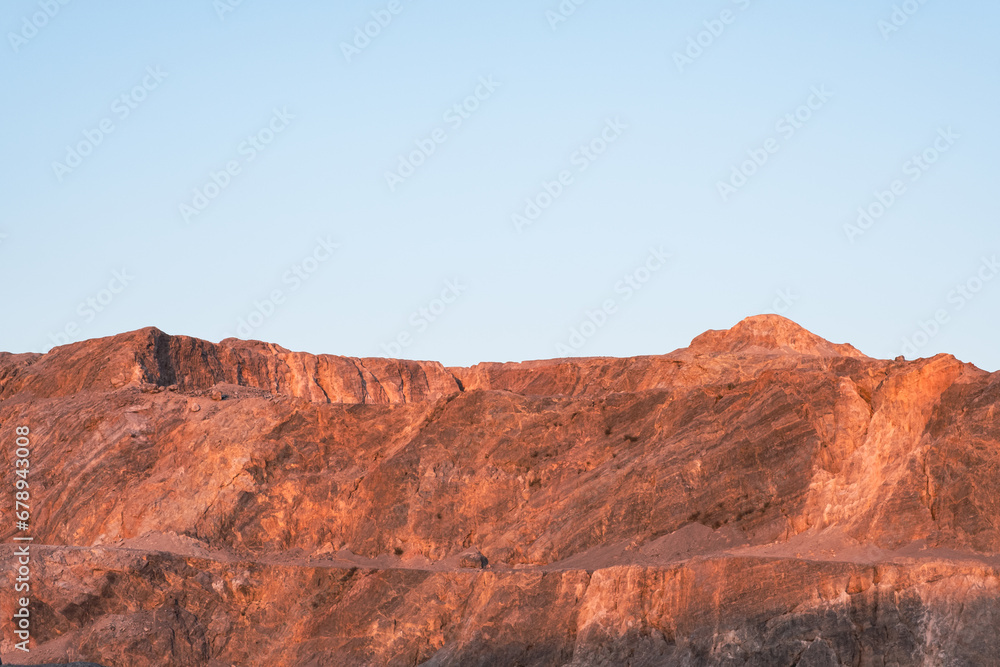 Fototapeta premium red rock canyon with blue sky background