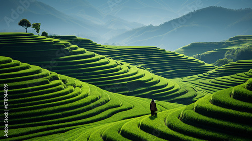 rice field background © avivmuzi