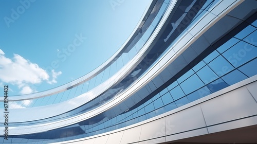 Modern office building exterior. Skyscraper abstract background