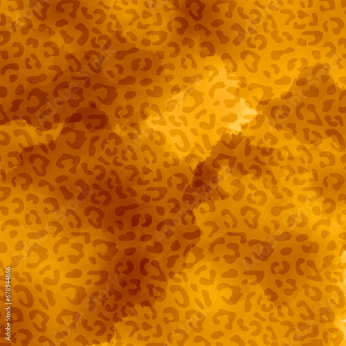 Leopard Print Golden Safari Image - Gold Animal Print Background Design