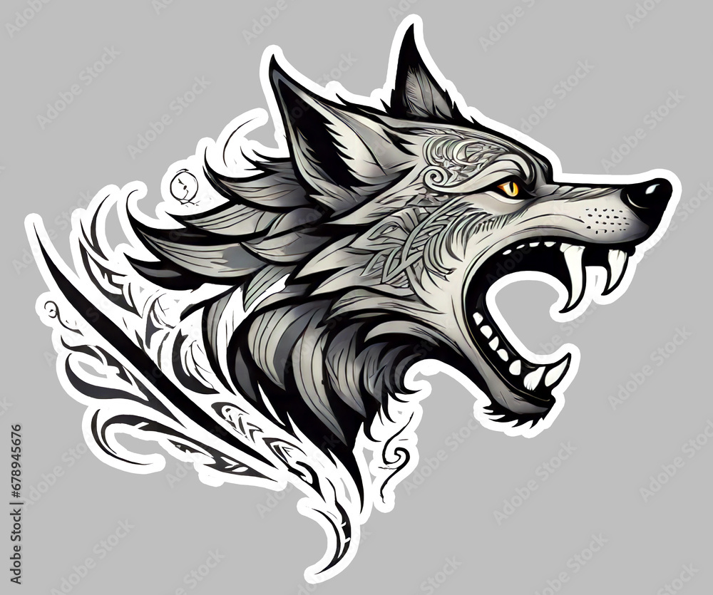 wolf tribal tattoo wolf tribal tattoo