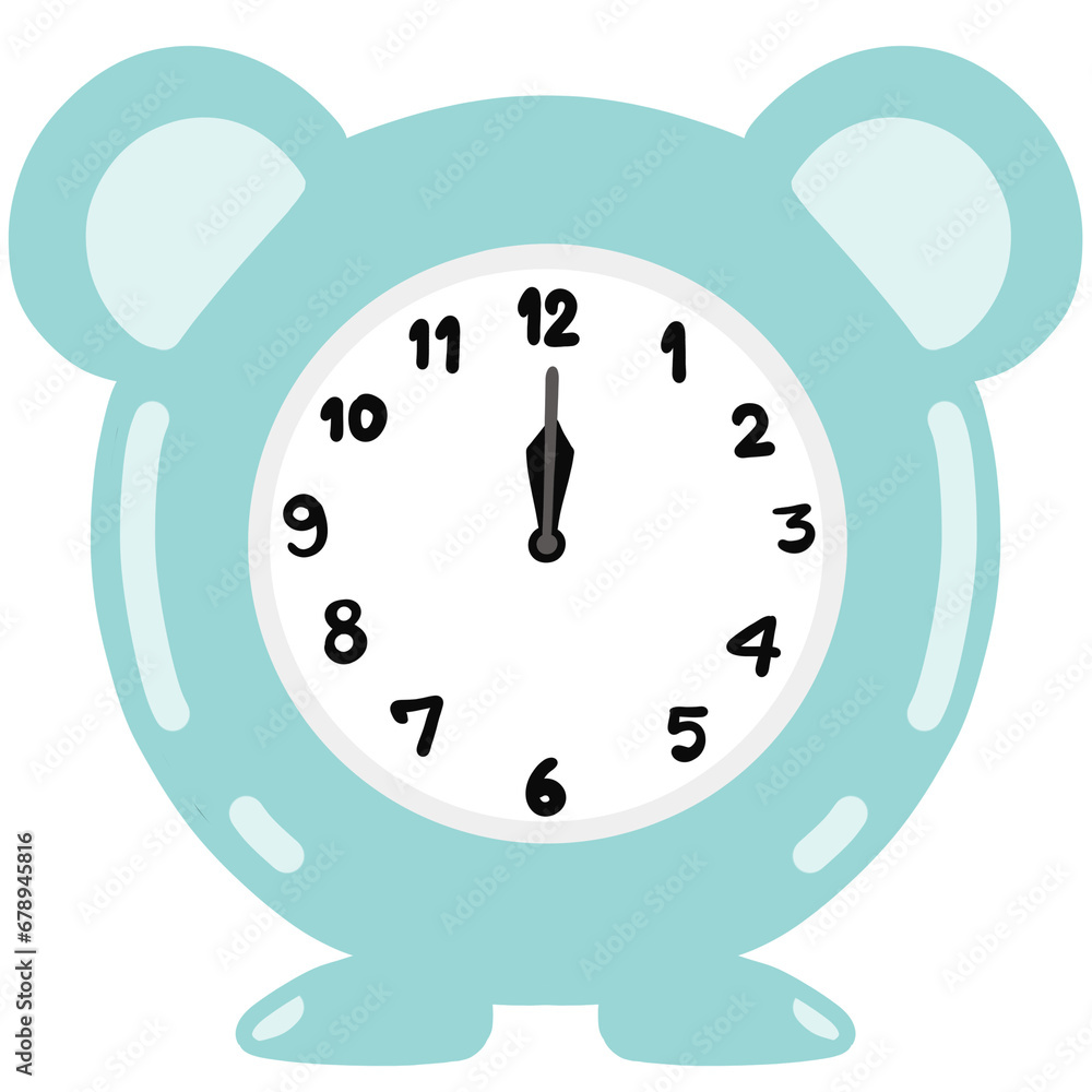 blue alarm clock, new year clock on transparent background blue alarm clock, new year clock on transparent background