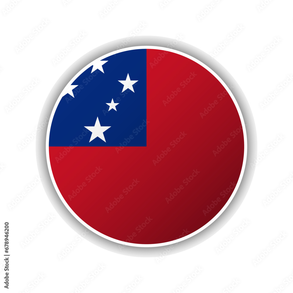 Abstract Circle Samoa Flag Icon Abstract Circle Samoa Flag Icon