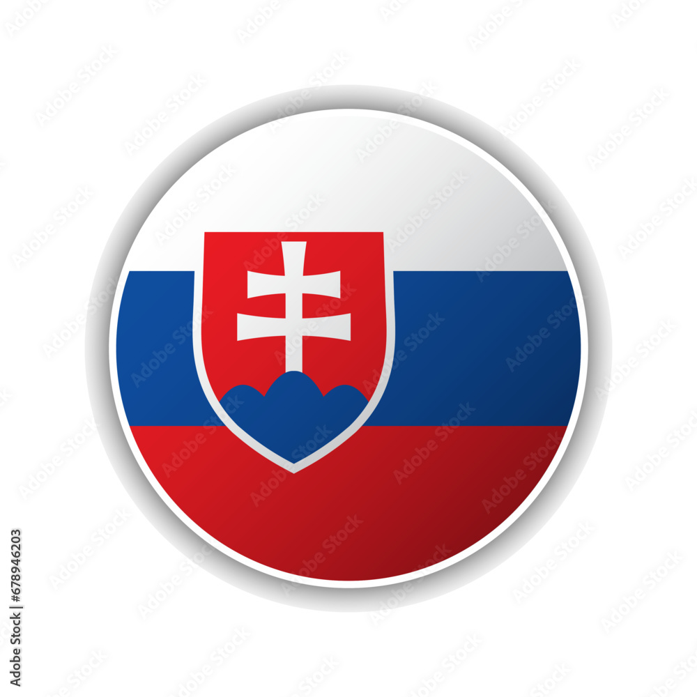 Obraz premium Abstract Circle Slovakia Flag Icon