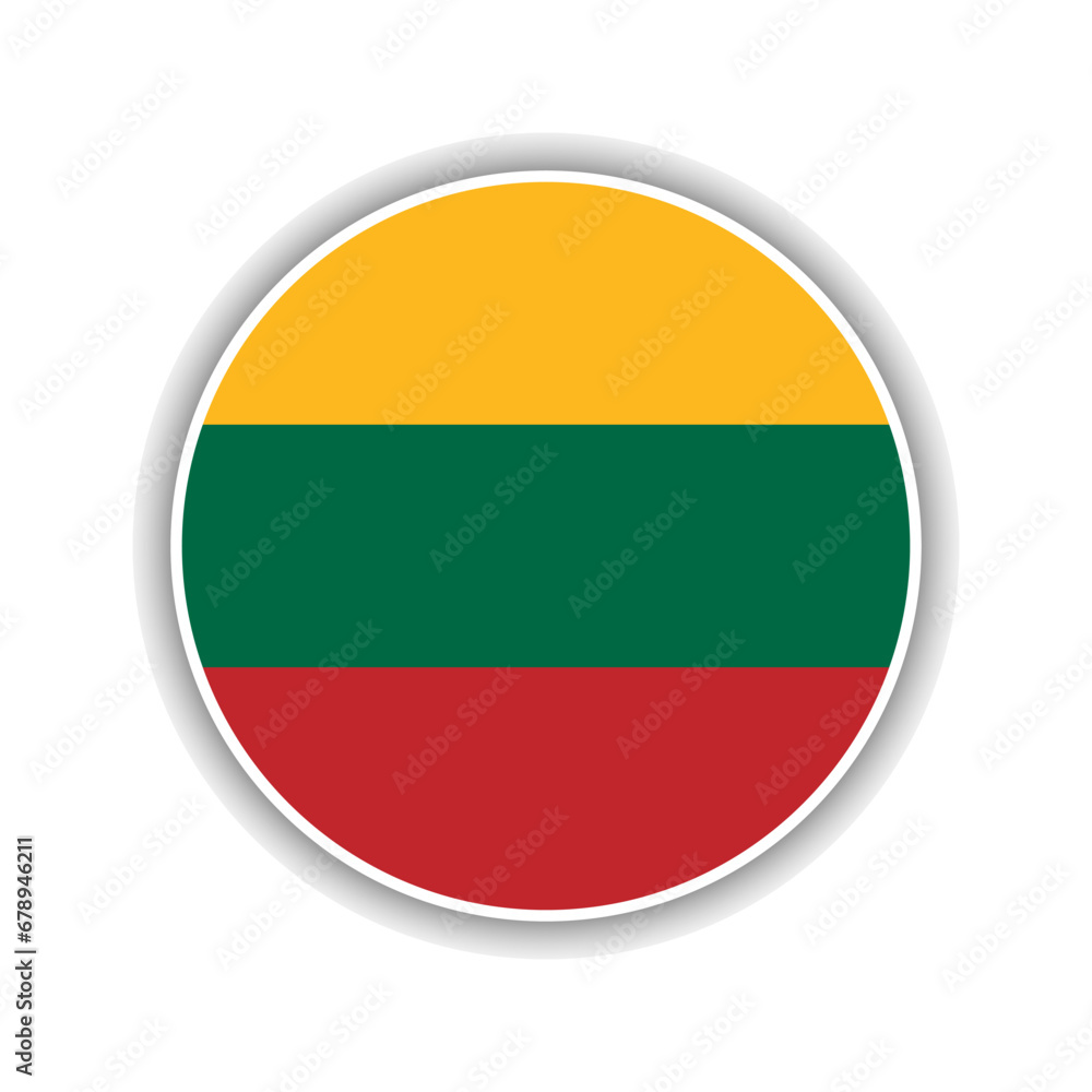 Abstract Circle Lithuania Flag Icon Abstract Circle Lithuania Flag Icon
