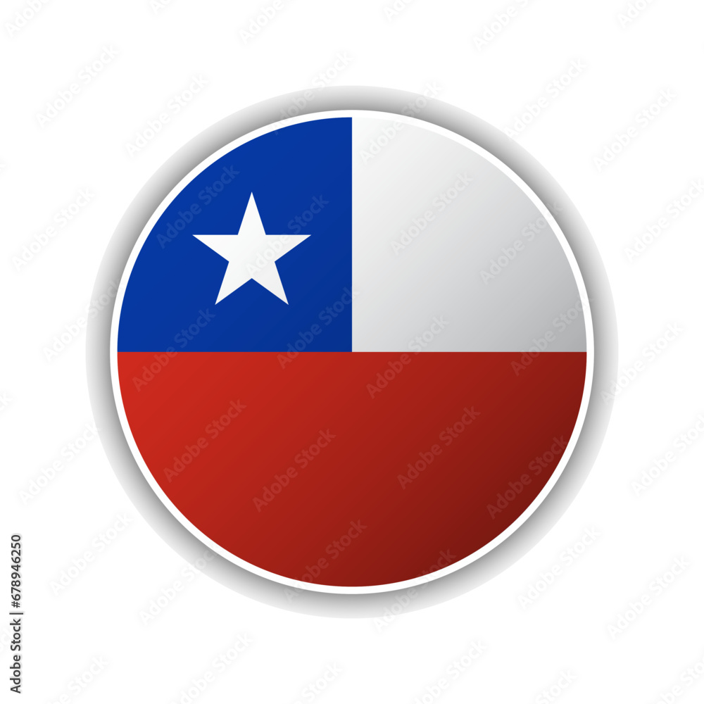 Abstract Circle Chile Flag Icon Abstract Circle Chile Flag Icon