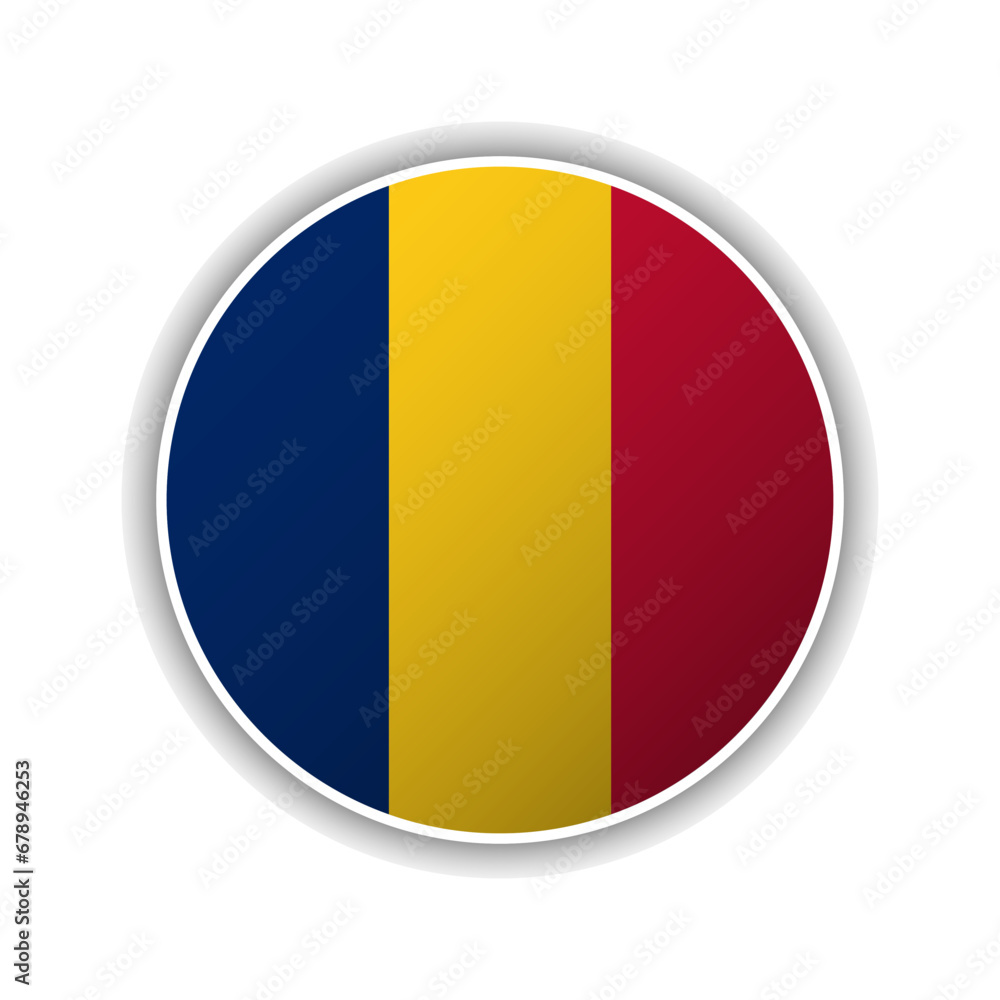 Abstract Circle Chad Flag Icon Abstract Circle Chad Flag Icon
