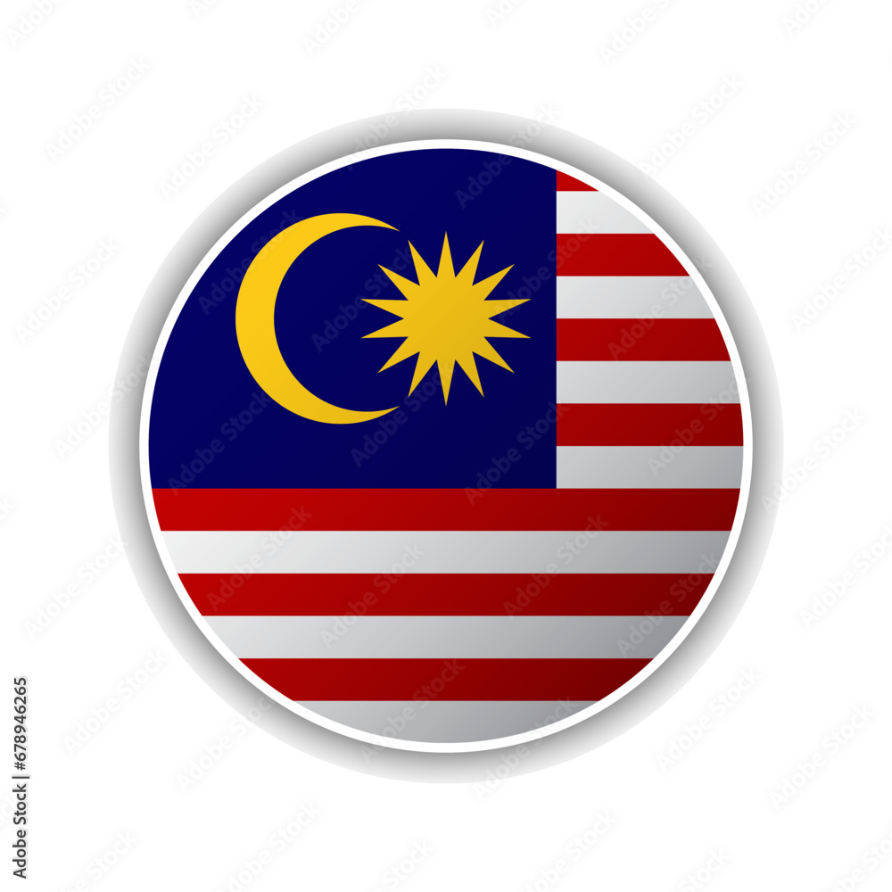 Abstract Circle Malaysia Flag Icon Abstract Circle Malaysia Flag Icon