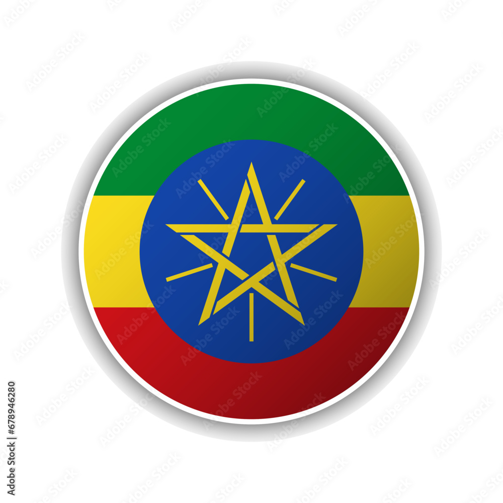 Abstract Circle Ethiopia Flag Icon Abstract Circle Ethiopia Flag Icon