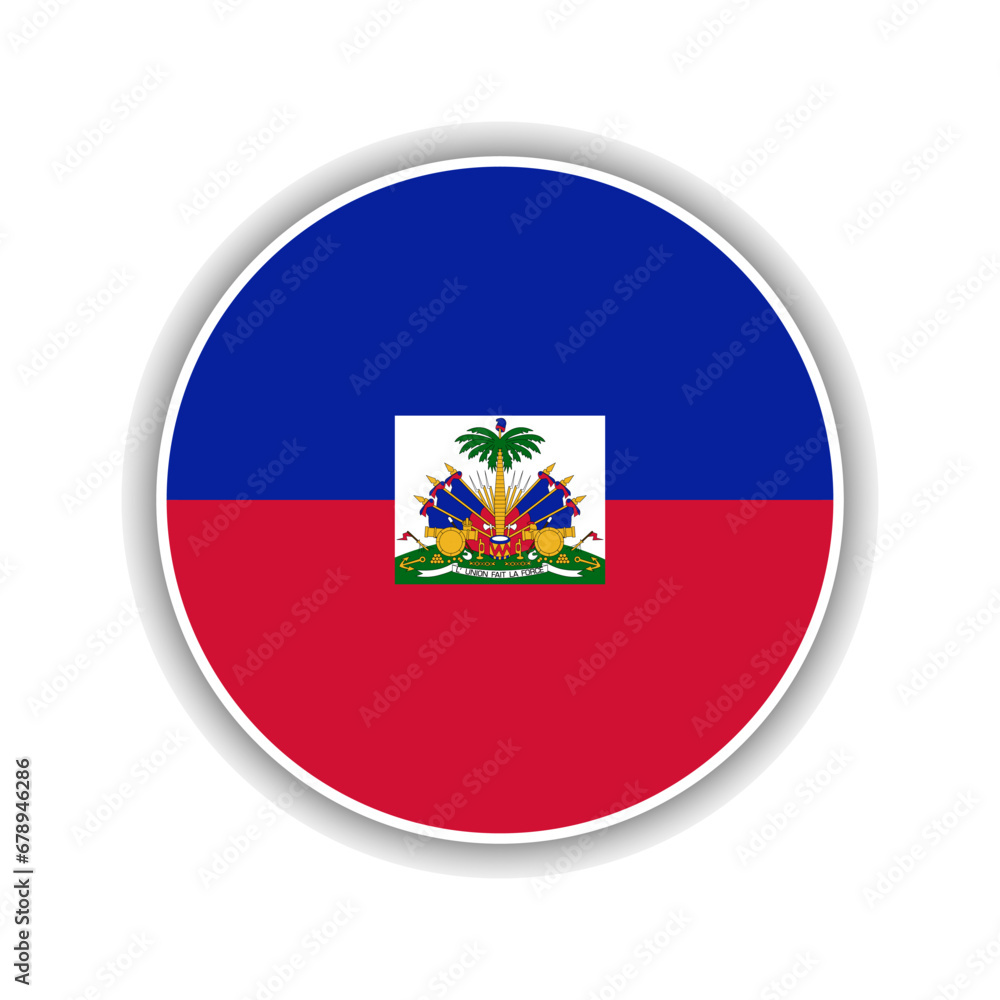 Naklejka premium Abstract Circle Haiti Flag Icon