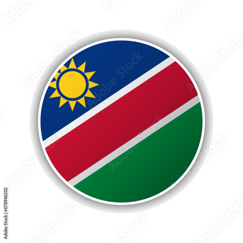 Abstract Circle Namibia Flag Icon