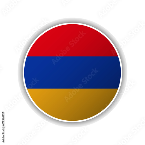 Abstract Circle Armenia Flag Icon