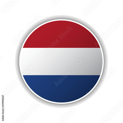 Abstract Circle Netherlands Flag Icon