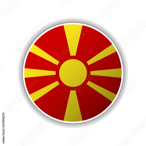 Abstract Circle Macedonia Flag Icon