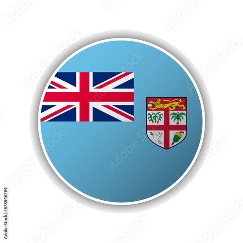 Abstract Circle Fiji Flag Icon