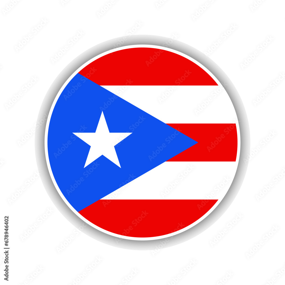 Abstract Circle Puerto Rico Flag Icon Abstract Circle Puerto Rico Flag Icon
