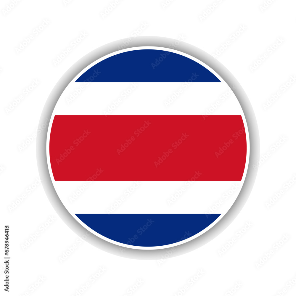 Abstract Circle Costa Rica Flag Icon Abstract Circle Costa Rica Flag Icon