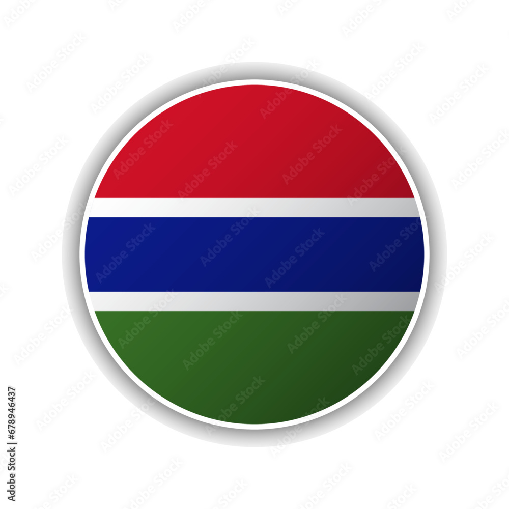 Abstract Circle the Gambia Flag Icon Abstract Circle the Gambia Flag Icon
