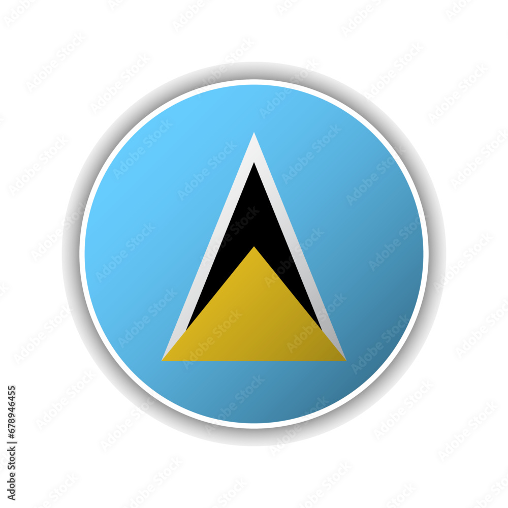 Abstract Circle Saint Lucia Flag Icon Abstract Circle Saint Lucia Flag Icon