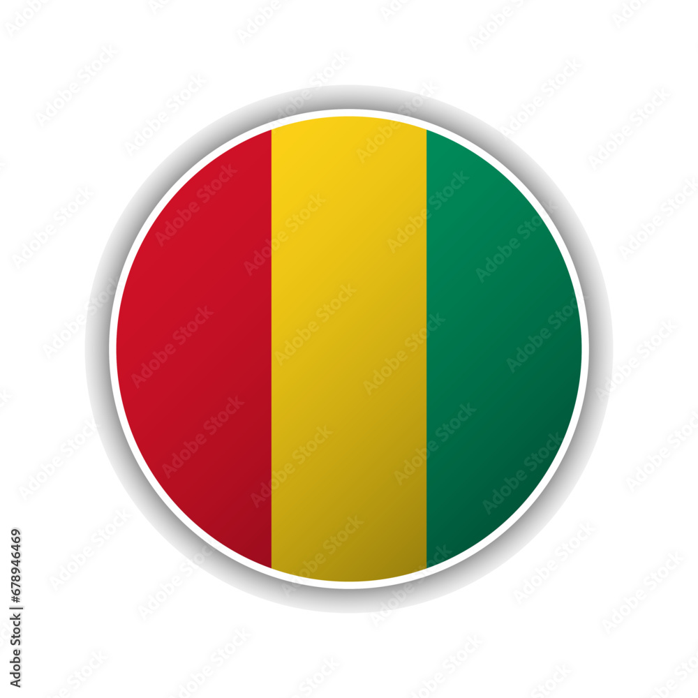 Abstract Circle Guinea Flag Icon
