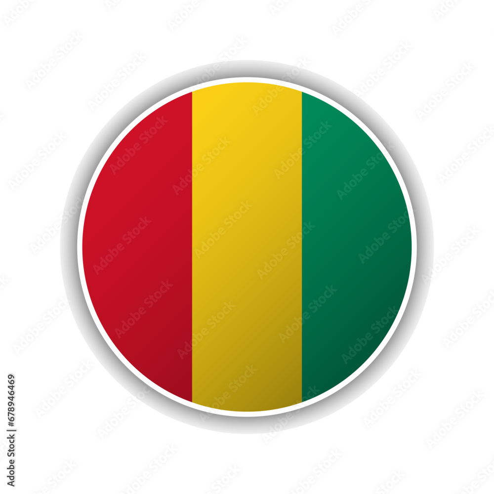 Abstract Circle Guinea Flag Icon Abstract Circle Guinea Flag Icon