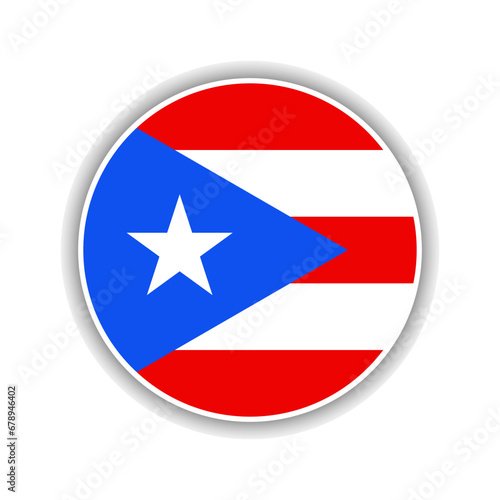 Abstract Circle Puerto Rico Flag Icon