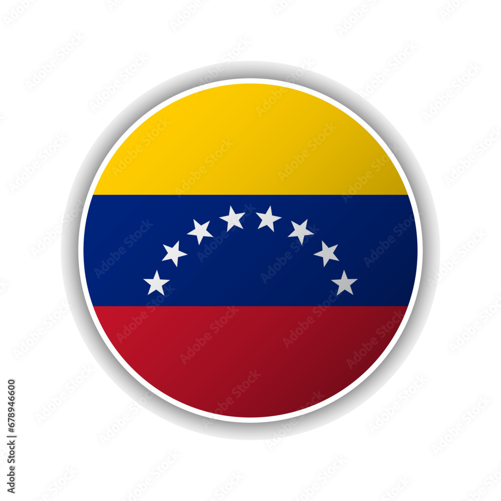 Abstract Circle Venezuela Flag Icon Abstract Circle Venezuela Flag Icon