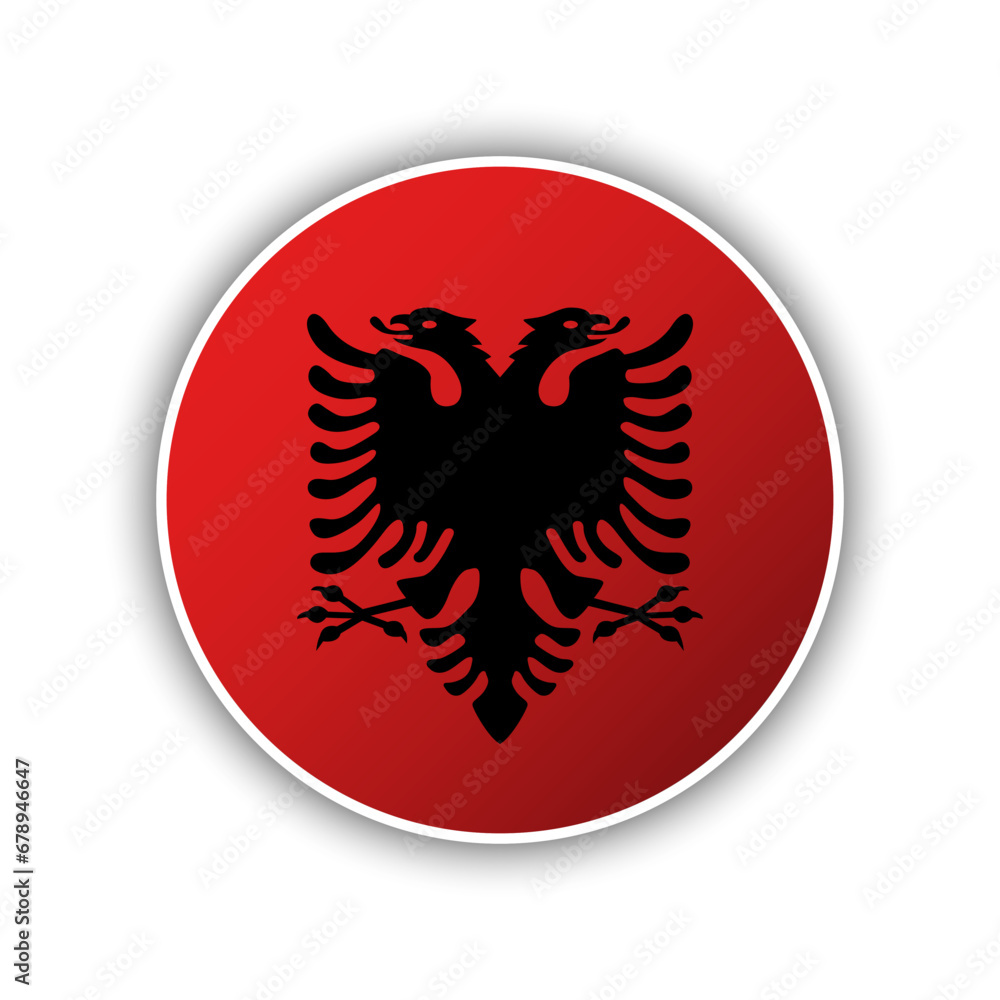 Abstract Circle Albania Flag Icon Abstract Circle Albania Flag Icon