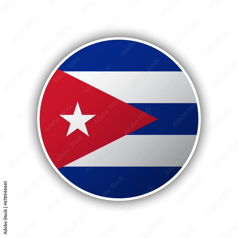 Abstract Circle Cuba Flag Icon Abstract Circle Cuba Flag Icon