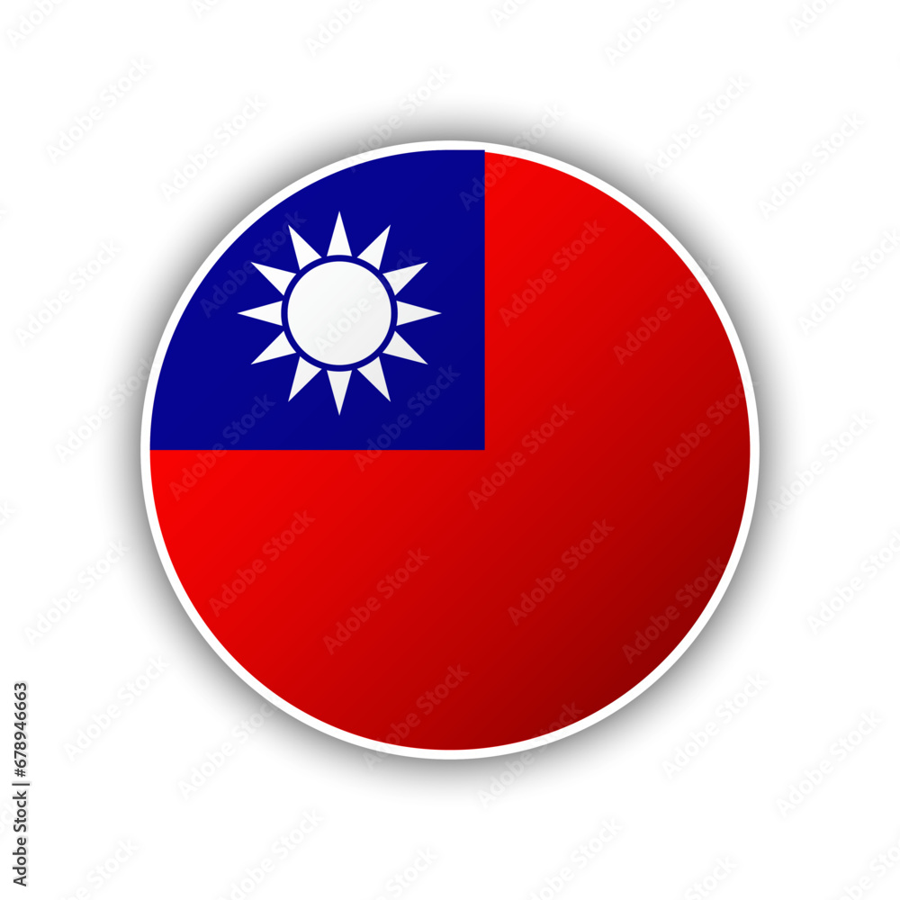 Abstract Circle Taiwan Flag Icon Abstract Circle Taiwan Flag Icon