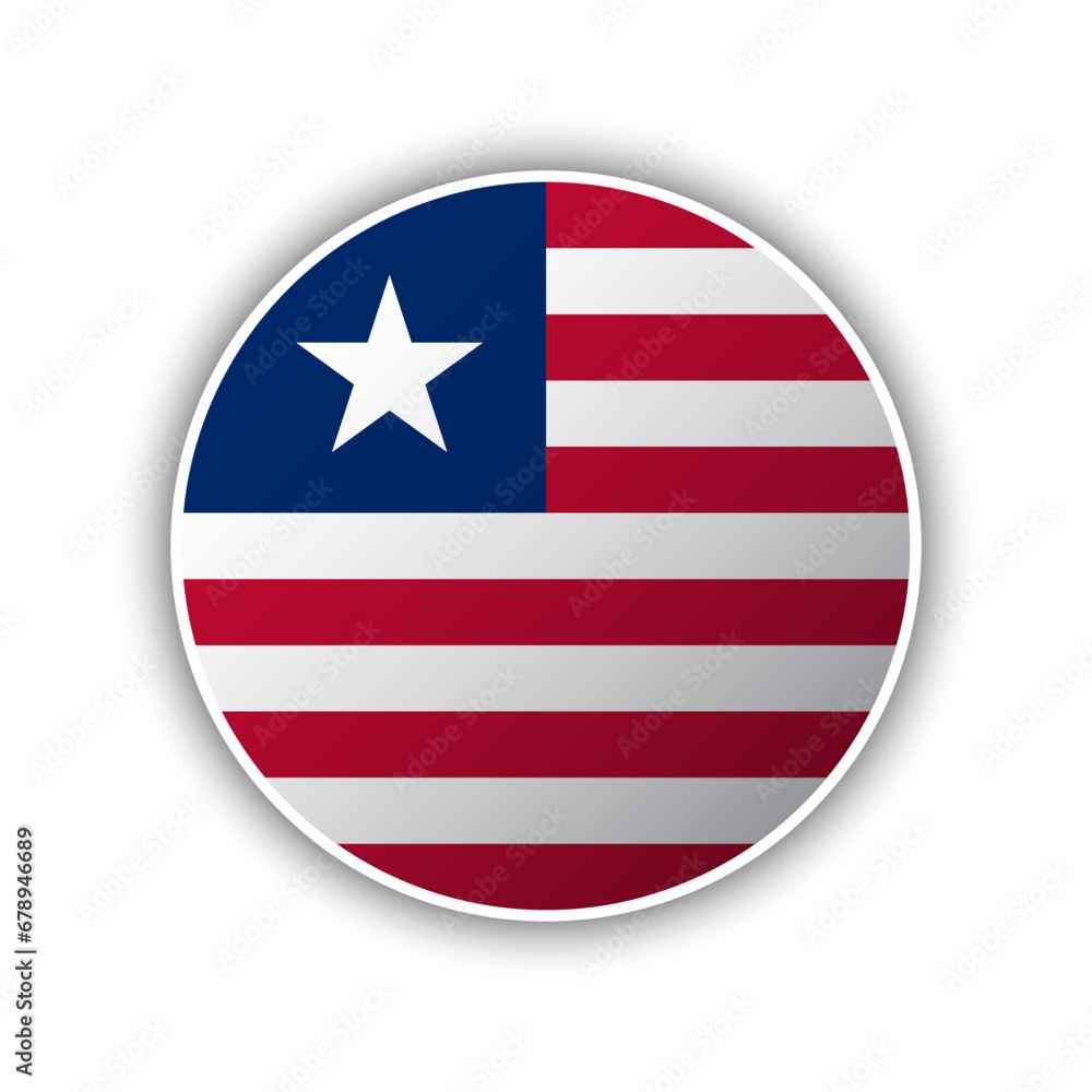 Abstract Circle Liberia Flag Icon Abstract Circle Liberia Flag Icon