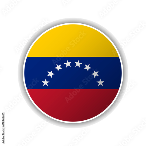 Abstract Circle Venezuela Flag Icon