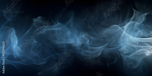Cerulean Mist, Blue Hues in Ethereal Smoke. Azure Whispers, Enchanting Blue Smoke Drifts .