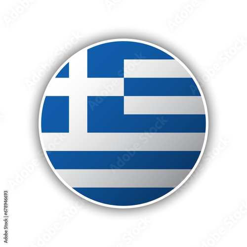 Abstract Circle Greece Flag Icon