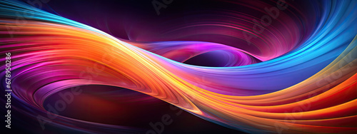 Abstract waves intertwine in a dance of colors  symbolizing fluidity and digital harmony.