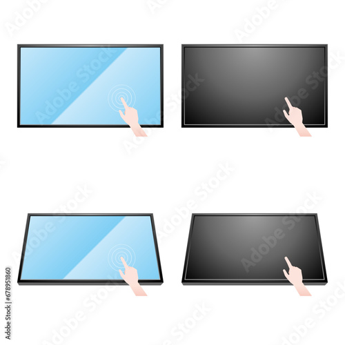 シンプルなイラスト_同一家電セット_タッチパネル