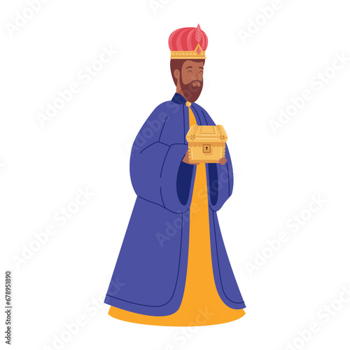epiphany wise king holds gift