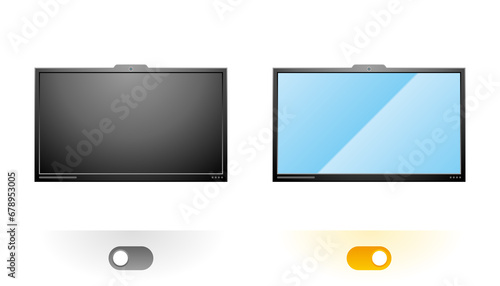 シンプルなイラスト_大型モニタ