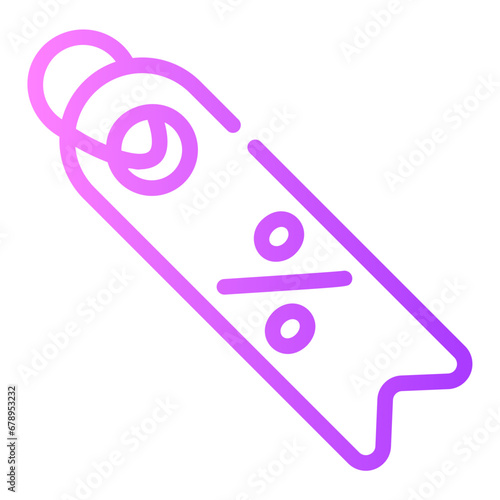price tag Line Gradient Icon