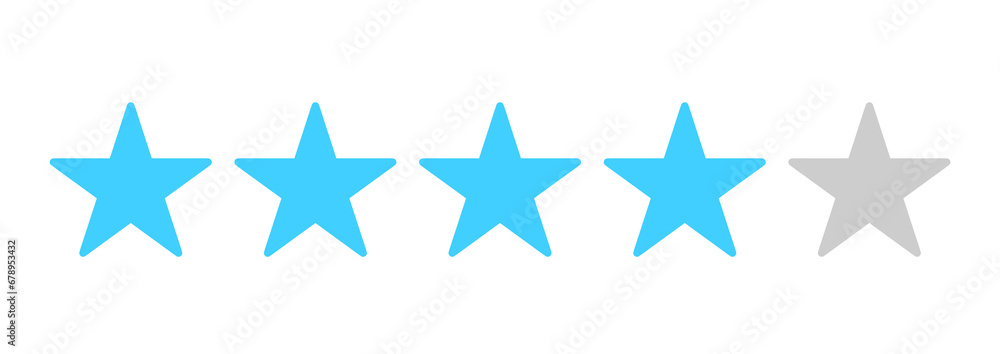 Fototapeta premium シンプルな水色の4つ星マーク