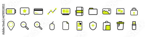 shopping & business icon set