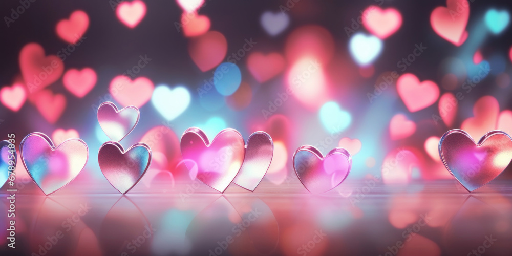 Bokeh heart background. Valentine's day concept. Bokeh heart background. Valentine's day concept.